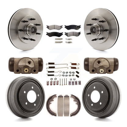 Kit de tambours à plaquettes semi-métalliques pour rotors de frein avant et arrière (9 pièces) pour Ford F-150 RW 1999