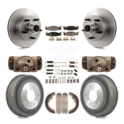 Kit de tambour à plaquettes semi-métalliques pour Rotor de frein avant et arrière (9 pièces) pour Ford E-150 Econolin