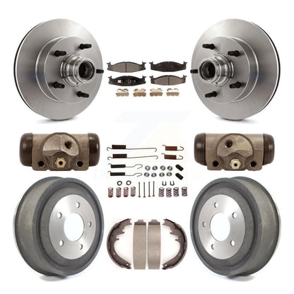 Kit de tambour à plaquettes semi-métalliques pour Rotor de frein avant et arrière (9 pièces) pour Ford E-150 Econolin
