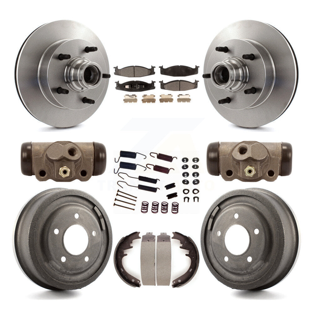 Kit de plaquettes et de tambour semi-métalliques pour Rotor de frein avant et arrière (9 pièces) pour Ford F-150 E-15