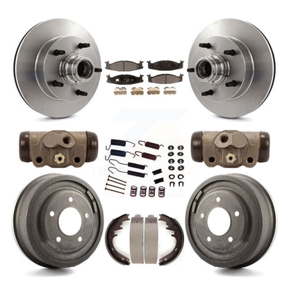Kit de plaquettes et de tambour semi-métalliques pour Rotor de frein avant et arrière (9 pièces) pour Ford F-150 E-15