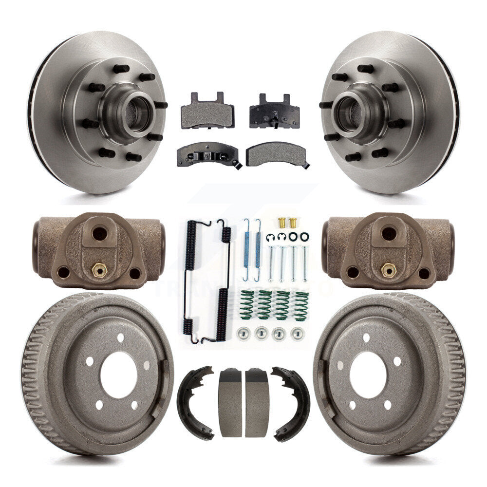 Kit de plaquettes et de tambour semi-métalliques, Rotor de frein avant et arrière, pour Chevrolet C1500 Suburba