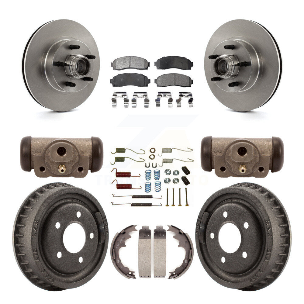 Kit de tambour à plaquettes semi-métalliques, Rotor de frein à disque avant et arrière (9 pièces) pour Ford Ranger RW