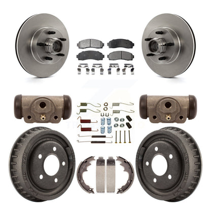 Kit de tambour à plaquettes semi-métalliques, Rotor de frein à disque avant et arrière (9 pièces) pour Ford Ranger RW
