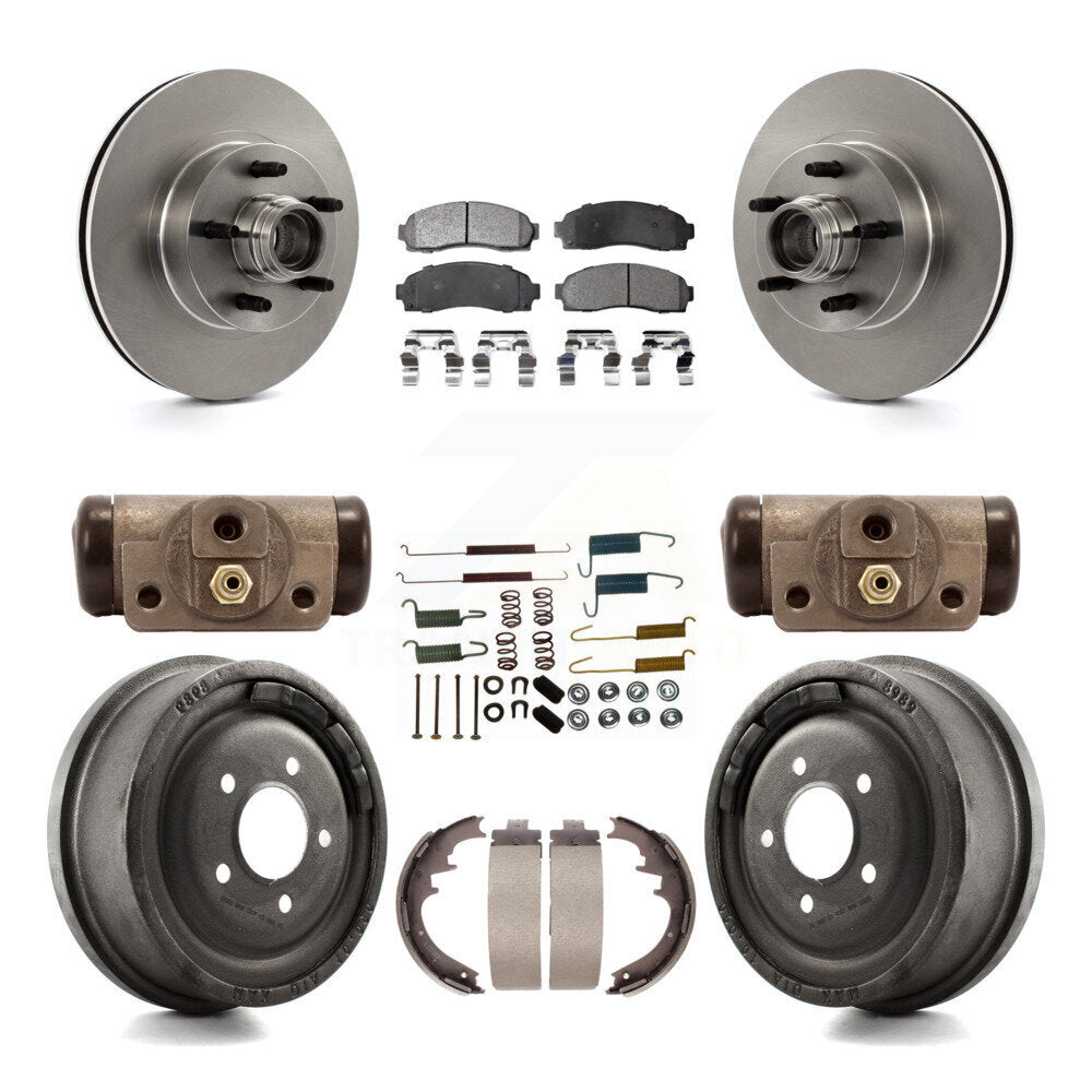 Kit de tambour à plaquettes semi-métalliques, Rotor de frein à disque avant et arrière (9 pièces) pour Ford Ranger RW