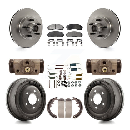 Kit de tambour à plaquettes semi-métalliques, Rotor de frein à disque avant et arrière (9 pièces) pour Ford Ranger RW
