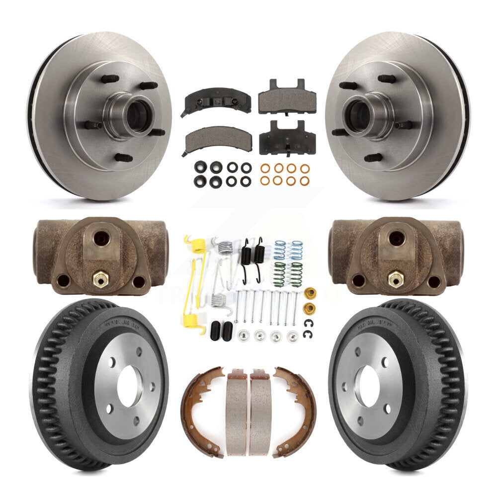 Kit de plaquettes et de tambour semi-métalliques pour Rotor de frein avant et arrière (9 pièces) pour Dodge Ram 1500 RW