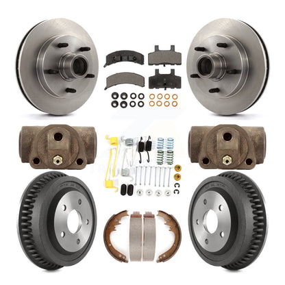 Kit de plaquettes et de tambour semi-métalliques pour Rotor de frein avant et arrière (9 pièces) pour Dodge Ram 1500 RW
