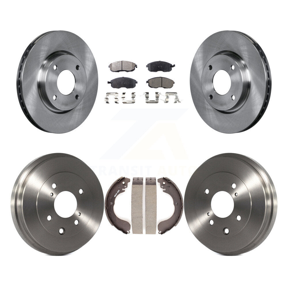 Kit de plaquettes et de tambour semi-métalliques, Rotor de frein avant et arrière, pour Nissan Versa Sentra Cub
