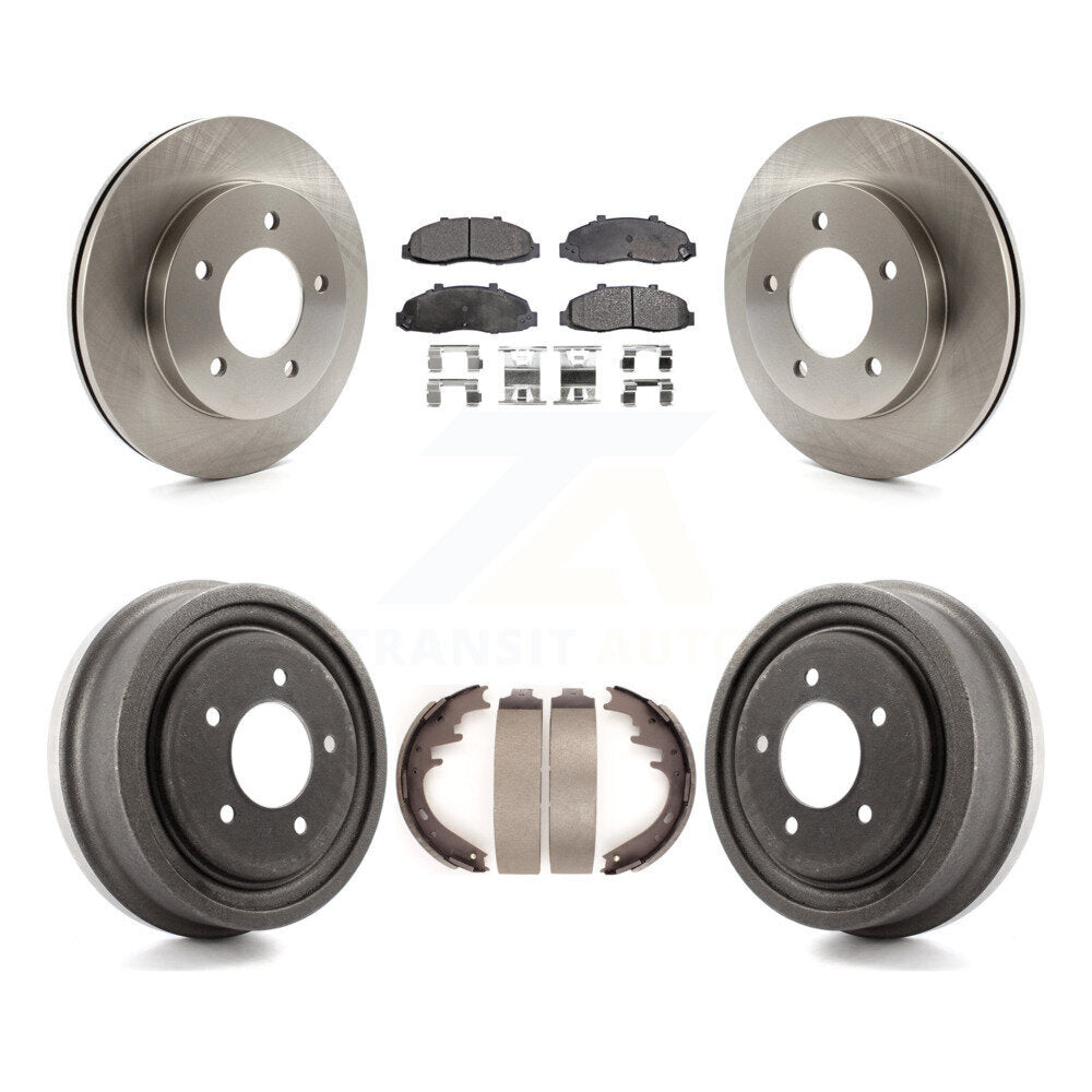 Rotors de frein à disque avant et arrière, plaquettes semi-métalliques et Kit de tambour pour Ford F-150 4WD