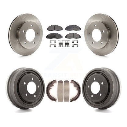 Rotors de frein à disque avant et arrière, plaquettes semi-métalliques et Kit de tambour pour Ford F-150 4WD