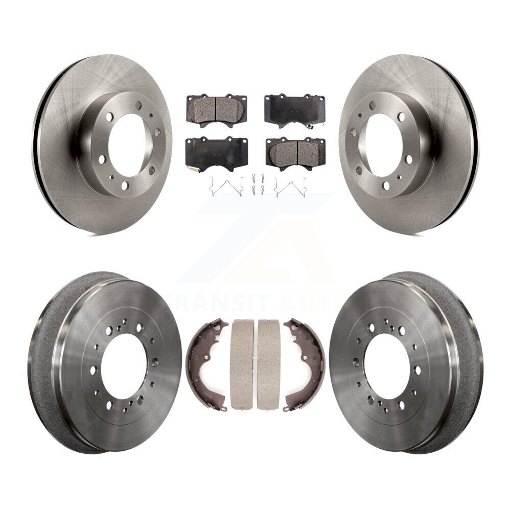 Rotors de frein à disque avant et arrière, plaquettes semi-métalliques et Kit de tambour pour Toyota Tacoma