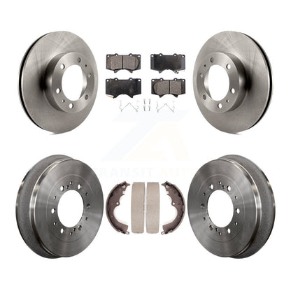 Rotors de frein à disque avant et arrière, plaquettes semi-métalliques et Kit de tambour pour Toyota Tacoma