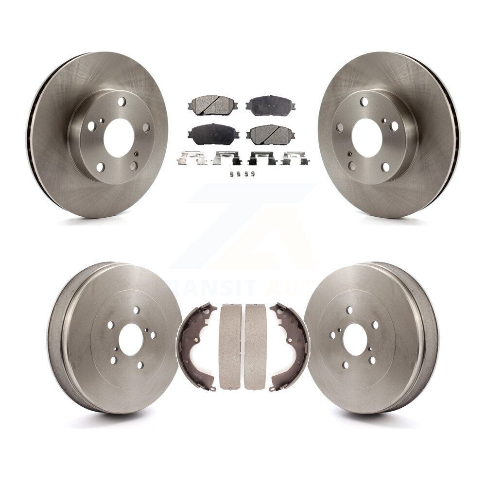 Rotors de frein à disque avant et arrière, plaquettes semi-métalliques et Kit de tambour pour Toyota Tacoma