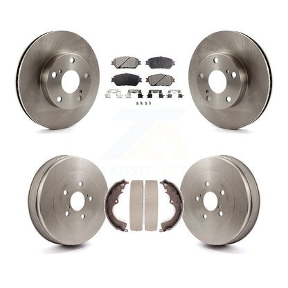 Rotors de frein à disque avant et arrière, plaquettes semi-métalliques et Kit de tambour pour Toyota Tacoma