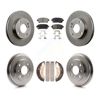 Rotors de frein à disque avant et arrière, plaquettes semi-métalliques et Kit de tambour pour Ford Fiesta