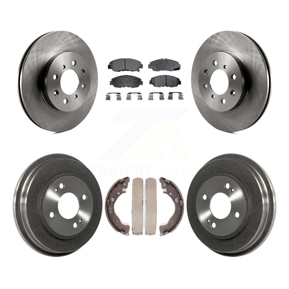 Rotors de frein à disque avant et arrière, plaquettes semi-métalliques et Kit de tambour pour Honda Insight