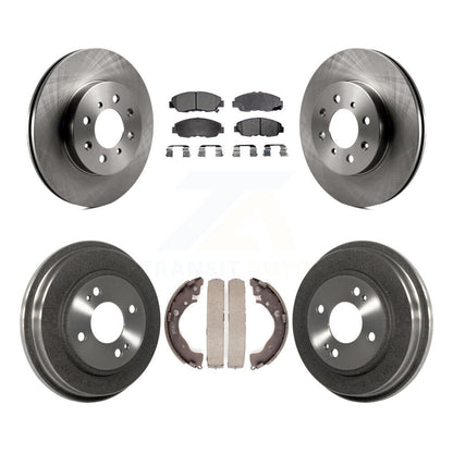 Rotors de frein à disque avant et arrière, plaquettes semi-métalliques et Kit de tambour pour Honda Insight