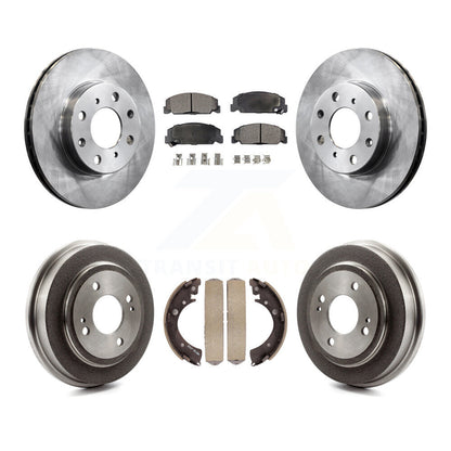 Rotors de frein à disque avant et arrière, plaquettes semi-métalliques et Kit de tambour pour Honda Civic