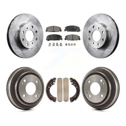 Rotors de frein à disque avant et arrière, plaquettes semi-métalliques et Kit de tambour pour Honda Civic