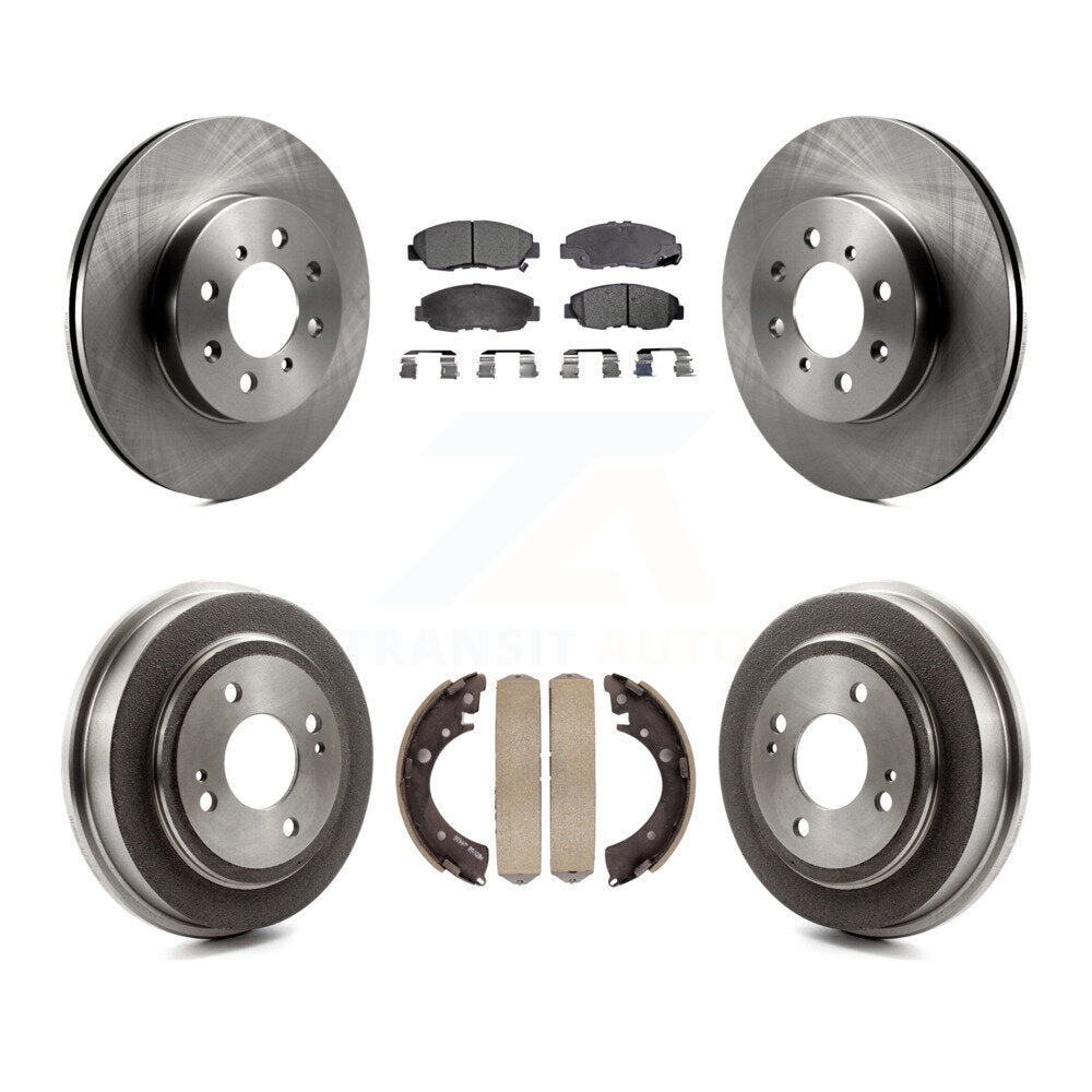 Rotors de frein à disque avant et arrière, Kit de tambour à plaquettes semi-métalliques pour Honda Civic Acura E