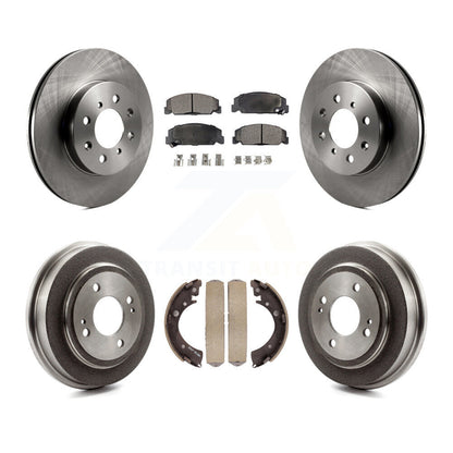 Rotors de frein à disque avant et arrière, plaquettes semi-métalliques et Kit de tambour pour Honda Civic