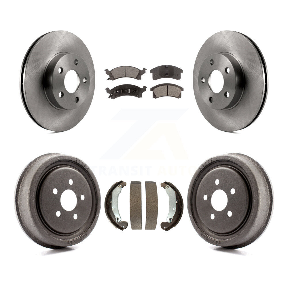 Rotors de frein avant et arrière, Kit de tambour à plaquettes semi-métalliques pour Pontiac Sunfire Chevrole