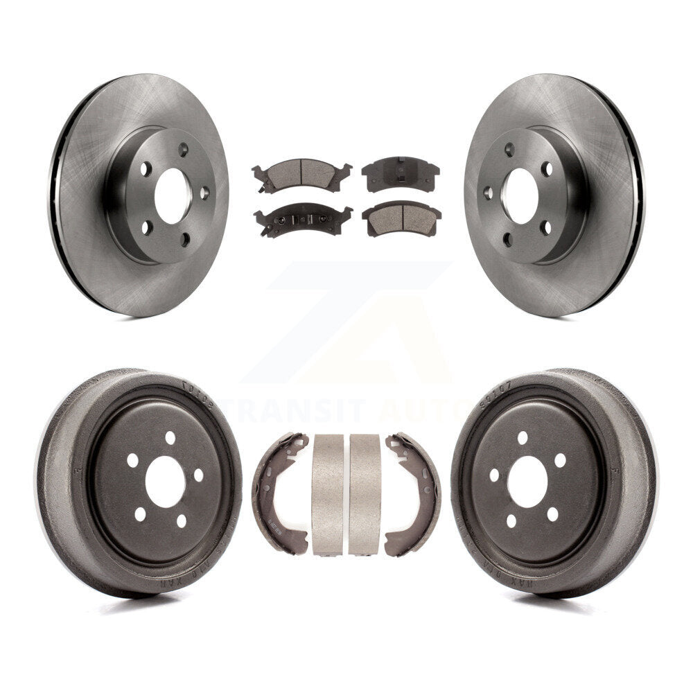 Rotors de frein à disque avant et arrière, Kit de tampons et de tambour semi-métalliques pour Chevrolet Cavalie