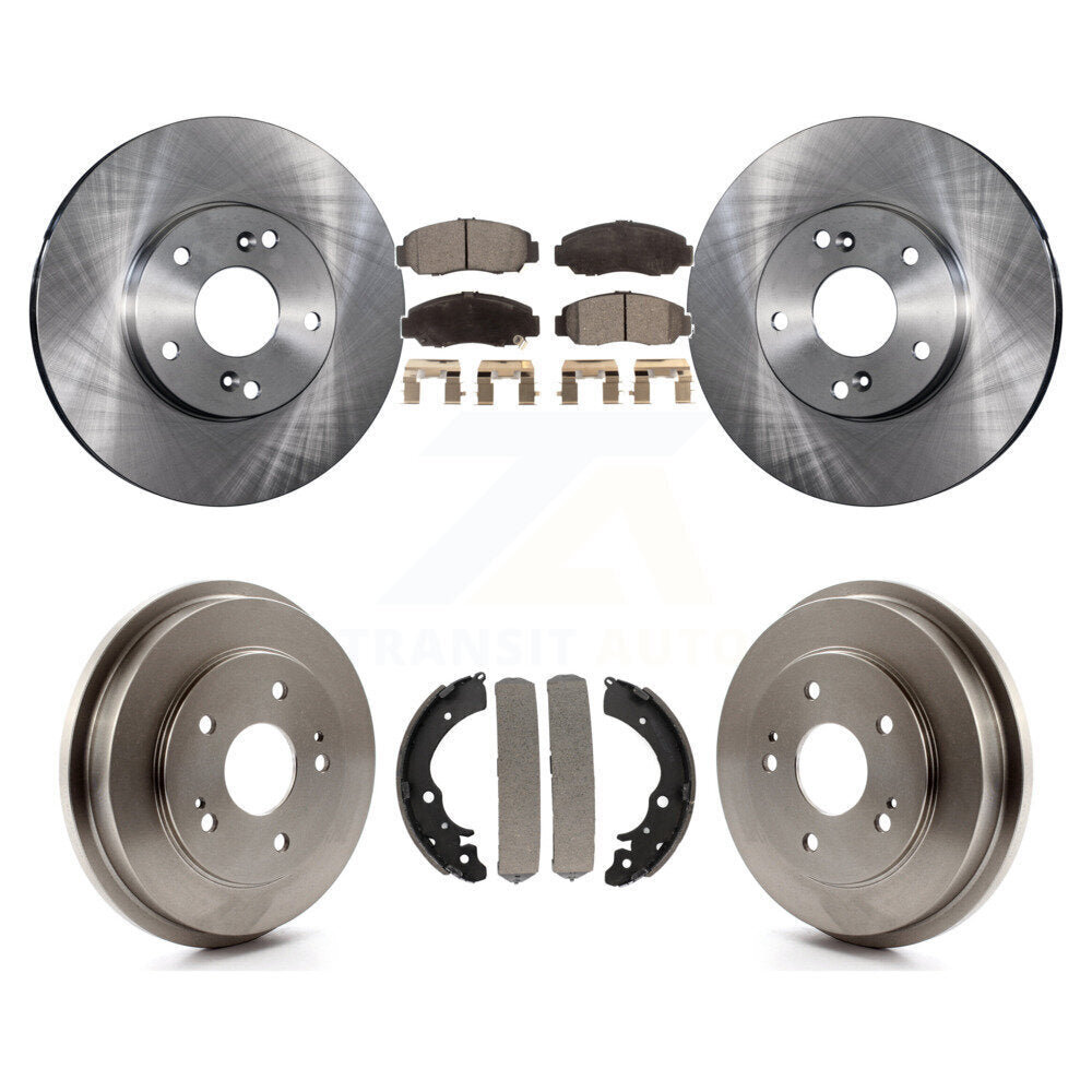 Rotors de frein à disque avant et arrière, Kit de tampons et de tambour semi-métalliques pour Honda Civic Accor