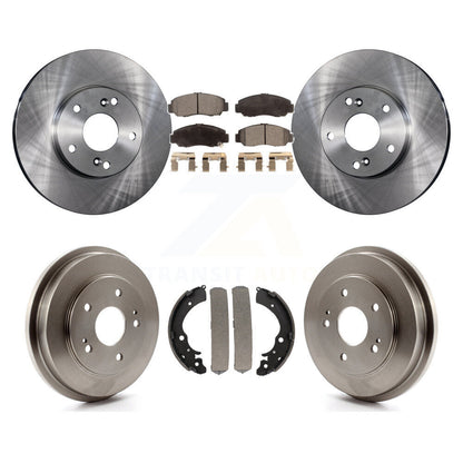 Rotors de frein à disque avant et arrière, Kit de tampons et de tambour semi-métalliques pour Honda Civic Accor