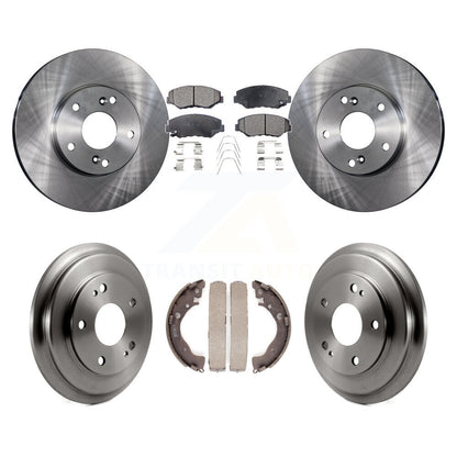 Rotors de frein à disque avant et arrière, plaquettes semi-métalliques et Kit de tambour pour Honda Civic