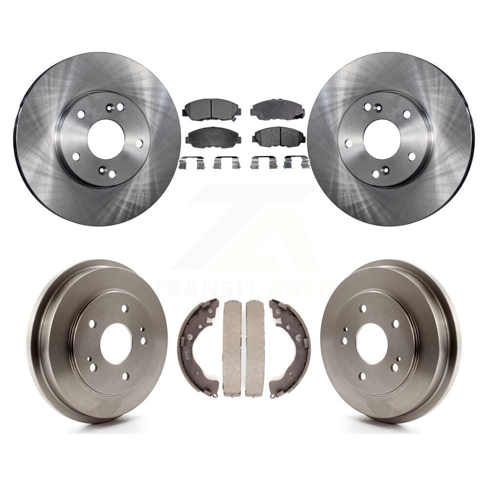 Rotor de frein à disque avant et arrière, Kit de plaquettes et de tambour semi-métalliques pour Honda Civic G 2011