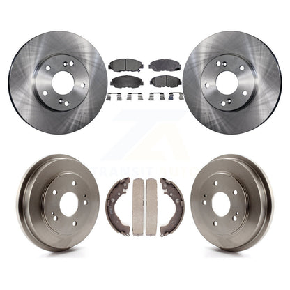 Rotor de frein à disque avant et arrière, Kit de plaquettes et de tambour semi-métalliques pour Honda Civic G 2011