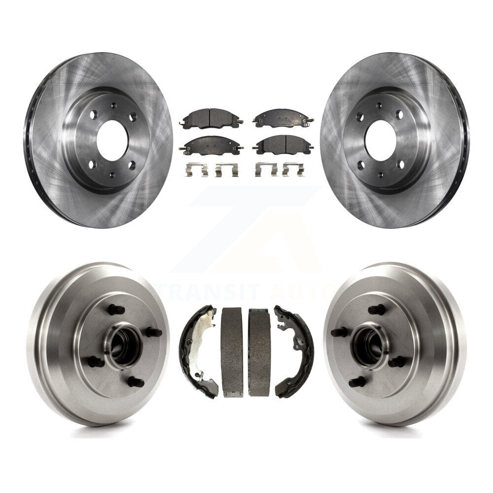 Rotors de frein à disque avant et arrière, Kit de tambour à plaquettes semi-métalliques pour Ford Focu 2009 – 2011