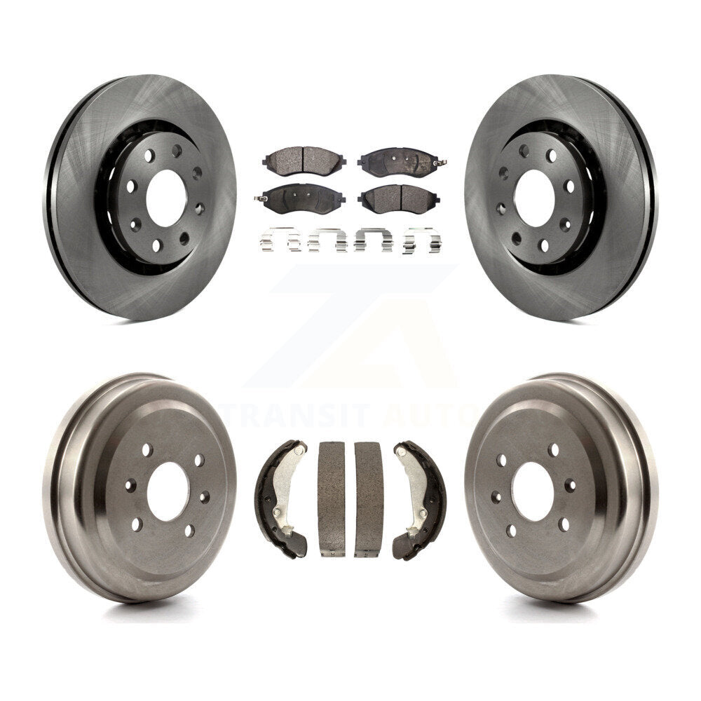 Rotors de frein avant et arrière, Kit de tambour à plaquettes semi-métalliques pour Chevrolet Aveo Pontiac G