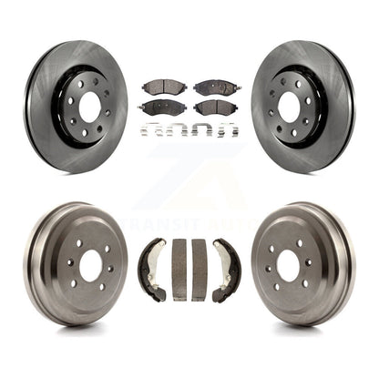 Rotors de frein avant et arrière, Kit de tambour à plaquettes semi-métalliques pour Chevrolet Aveo Pontiac G