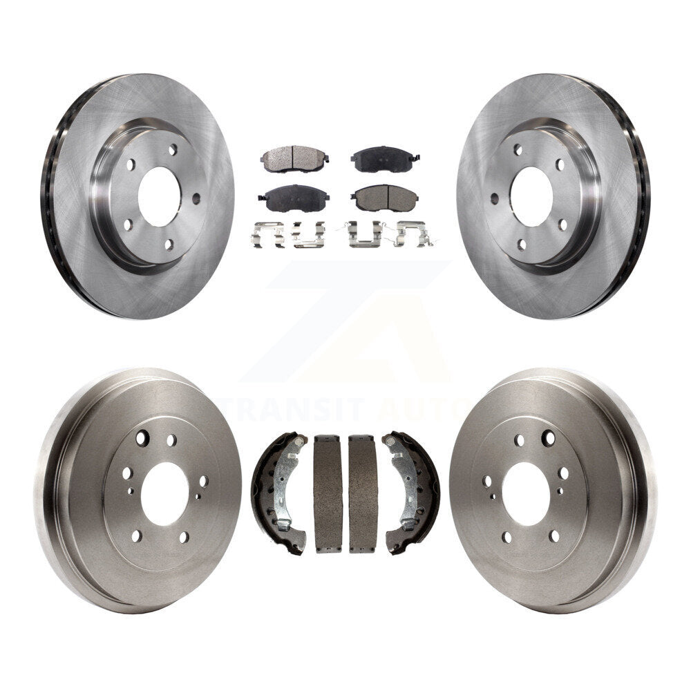Rotors de frein à disque avant et arrière, plaquettes semi-métalliques et Kit de tambour pour Nissan Sentra