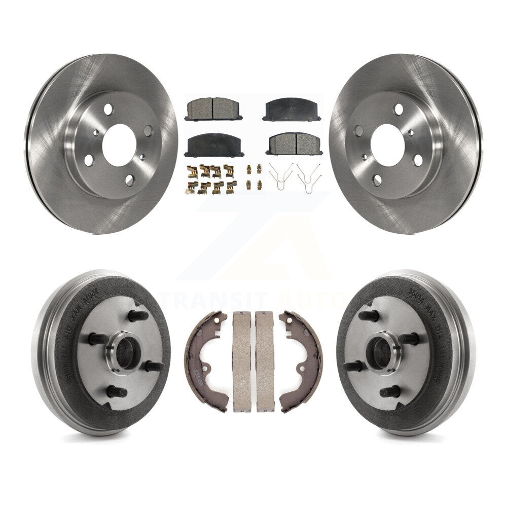 Rotor de frein à disque avant et arrière, Kit de plaquettes et de tambour semi-métalliques pour Toyota Tercel Pase