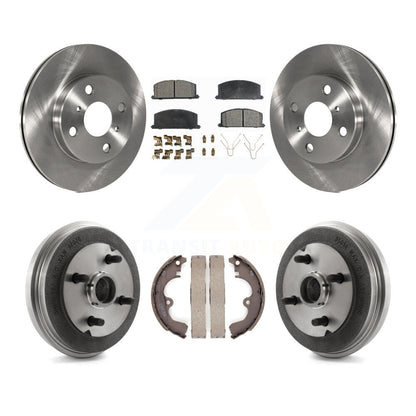 Rotor de frein à disque avant et arrière, Kit de plaquettes et de tambour semi-métalliques pour Toyota Tercel Pase