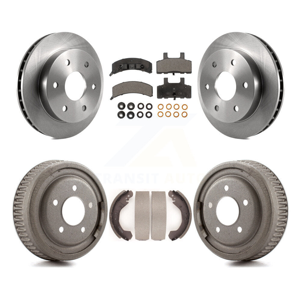 Rotors de frein à disque avant et arrière, plaquettes semi-métalliques et Kit de tambour pour GMC Yukon 4WD