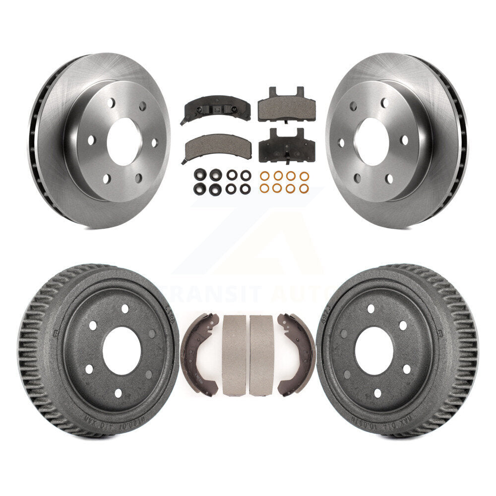 Rotors de frein avant et arrière, Kit de tambour à plaquettes semi-métalliques pour Chevrolet K1500 GMC Yuko