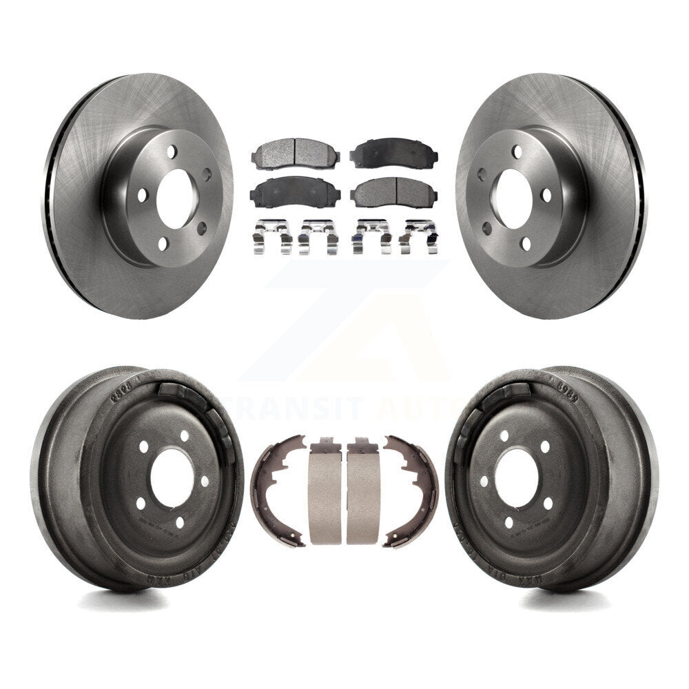 Rotors de frein avant et arrière, Kit de plaquettes et de tambour semi-métalliques pour Ford Ranger Mazda B400