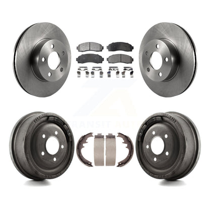 Rotors de frein avant et arrière, Kit de plaquettes et de tambour semi-métalliques pour Ford Ranger Mazda B400
