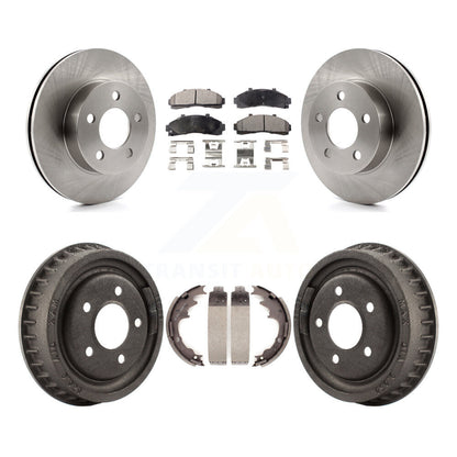 Rotors de frein avant et arrière, Kit de plaquettes et de tambour semi-métalliques pour Ford Ranger Mazda B400