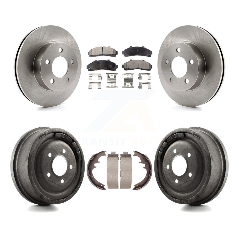 Rotors de frein avant et arrière, Kit de plaquettes et de tambour semi-métalliques pour Ford Ranger Mazda B400