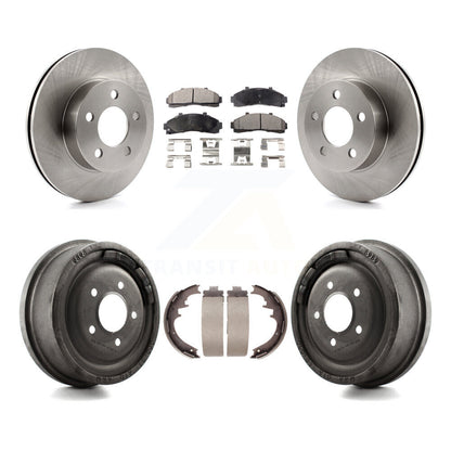 Rotors de frein avant et arrière, Kit de plaquettes et de tambour semi-métalliques pour Ford Ranger Mazda B400