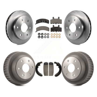Rotors de frein à disque avant et arrière, plaquettes semi-métalliques et Kit de tambour pour Chevrolet K250