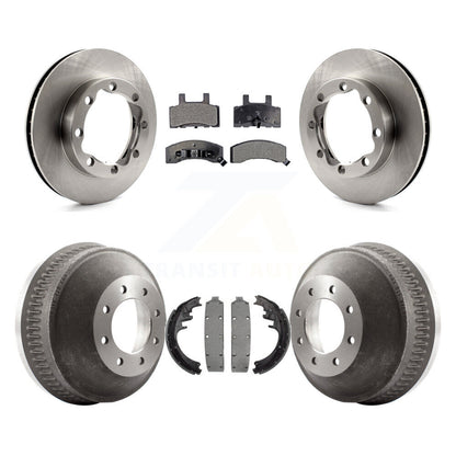 Rotor de frein à disque avant et arrière, Kit de plaquettes et de tambour semi-métalliques pour K3500 GMC Chevrole