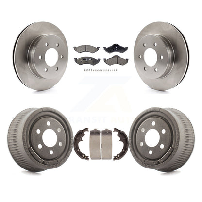 Rotors de frein à disque avant et arrière, plaquettes semi-métalliques et Kit de tambour pour Dodge Dakota