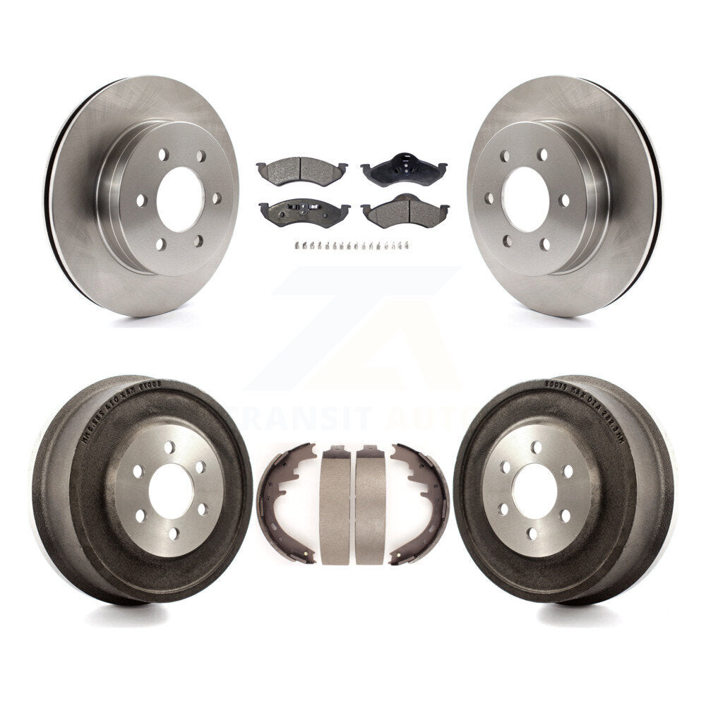 Rotors de frein à disque avant et arrière, Kit de tambour à plaquettes semi-métalliques pour Dodge Dakota Durang
